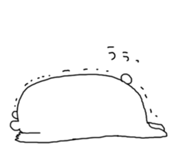 SHIROTA white bear sticker #7696539