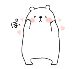 SHIROTA white bear sticker #7696553