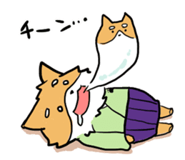 Dog SAMURAI Kakeru and Babi sticker #7696591