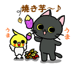 Autumn of a cats and Halloween sticker sticker #7698050