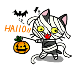 Autumn of a cats and Halloween sticker sticker #7698065