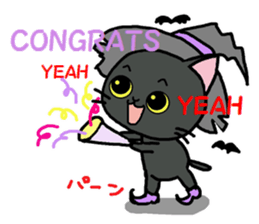 Autumn of a cats and Halloween sticker sticker #7698068