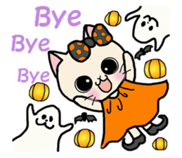 Autumn of a cats and Halloween sticker sticker #7698073