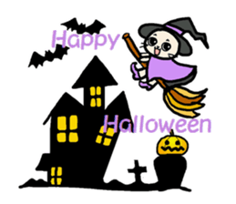 Autumn of a cats and Halloween sticker sticker #7698074