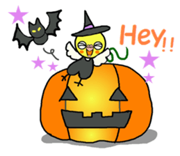 Autumn of a cats and Halloween sticker sticker #7698076