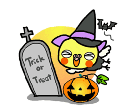 Autumn of a cats and Halloween sticker sticker #7698077