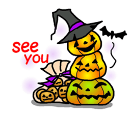 Autumn of a cats and Halloween sticker sticker #7698083