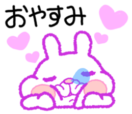 Word often used. Heart full rabbit sticker #7698968