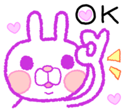 Word often used. Heart full rabbit sticker #7698970