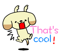 Absentminded dog!     ~In English~ sticker #7701324