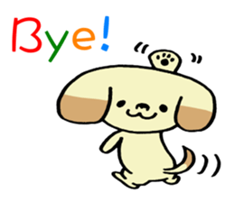 Absentminded dog!     ~In English~ sticker #7701325