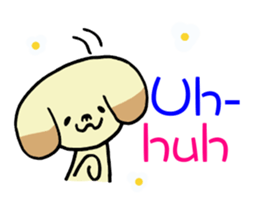 Absentminded dog!     ~In English~ sticker #7701329