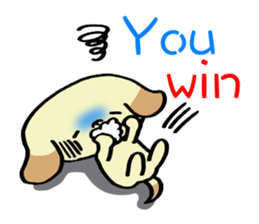 Absentminded dog!     ~In English~ sticker #7701330