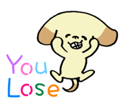 Absentminded dog!     ~In English~ sticker #7701331