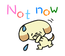 Absentminded dog!     ~In English~ sticker #7701332