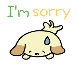 Absentminded dog!     ~In English~ sticker #7701333