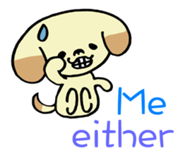 Absentminded dog!     ~In English~ sticker #7701338