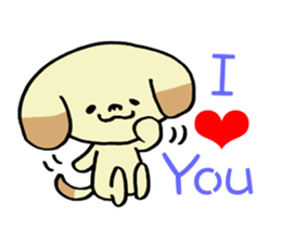 Absentminded dog!     ~In English~ sticker #7701339