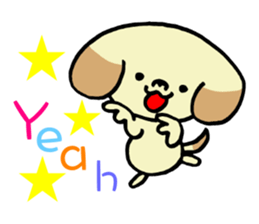 Absentminded dog!     ~In English~ sticker #7701344