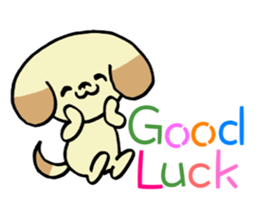 Absentminded dog!     ~In English~ sticker #7701346