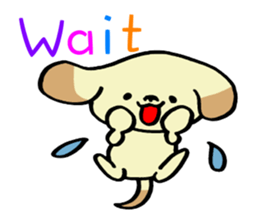 Absentminded dog!     ~In English~ sticker #7701347