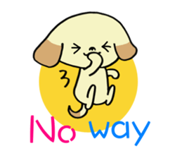 Absentminded dog!     ~In English~ sticker #7701349