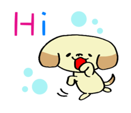 Absentminded dog!     ~In English~ sticker #7701351