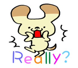 Absentminded dog!     ~In English~ sticker #7701355