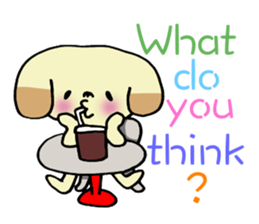 Absentminded dog!     ~In English~ sticker #7701356