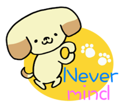 Absentminded dog!     ~In English~ sticker #7701357