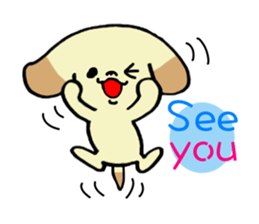 Absentminded dog!     ~In English~ sticker #7701363