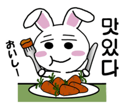 Hangul face sticker(rabbit) sticker #7701615