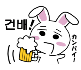 Hangul face sticker(rabbit) sticker #7701617