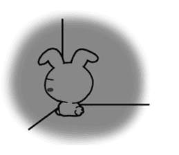 Hangul face sticker(rabbit) sticker #7701626