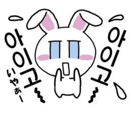 Hangul face sticker(rabbit) sticker #7701627