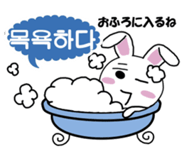 Hangul face sticker(rabbit) sticker #7701635