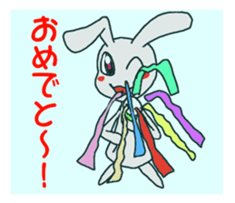 Underwater rabbit sticker #7702746