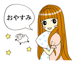 Girl sticker that can be used the 1st sticker #7703049