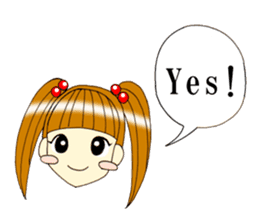 Girl sticker that can be used the 1st sticker #7703059