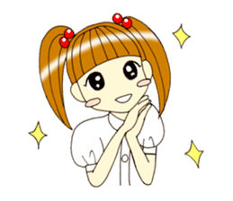 Girl sticker that can be used the 1st sticker #7703083