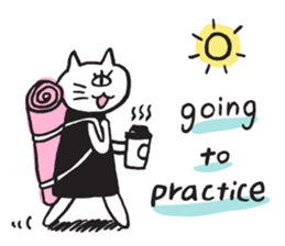 Amie the Yoga Cat sticker #7703407