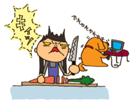 Life with Darling like a lazy dog sticker #7703726