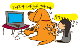 Life with Darling like a lazy dog sticker #7703728