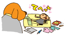 Life with Darling like a lazy dog sticker #7703736