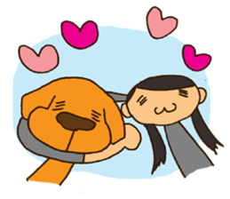 Life with Darling like a lazy dog sticker #7703738