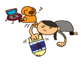 Life with Darling like a lazy dog sticker #7703741