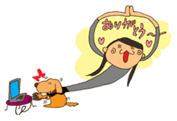 Life with Darling like a lazy dog sticker #7703744