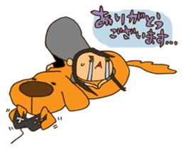 Life with Darling like a lazy dog sticker #7703745