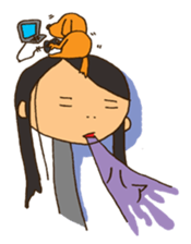 Life with Darling like a lazy dog sticker #7703748