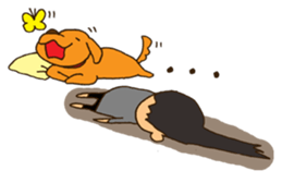 Life with Darling like a lazy dog sticker #7703751